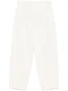 Lemaire Men Pleated Trousers Carrot In White