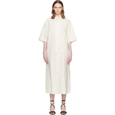 Lemaire White Reversible Tube Midi Dress