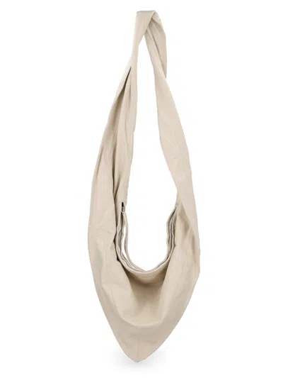 Lemaire Soft Slouchy Cross-body Bag With Single Strap In Neutral