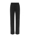 Lemaire Wide-leg Cotton Trousers In Black