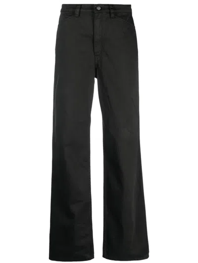 Lemaire Wide-leg Cotton Trousers In Green