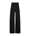 Lemaire Trousers With Twisted Belt And Wide Leg In Black