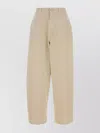 Lemaire Wide-leg Jeans With Back Pockets And Belt Loops In Brown