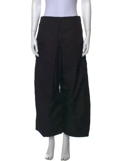 Pre-owned Lemaire Wide Leg Pants In Black
