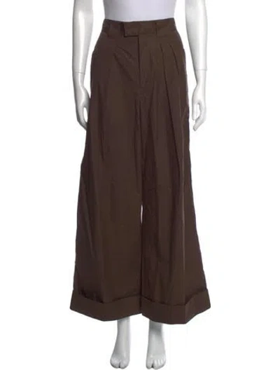 Pre-owned Lemaire Wide Leg Pants In Brown