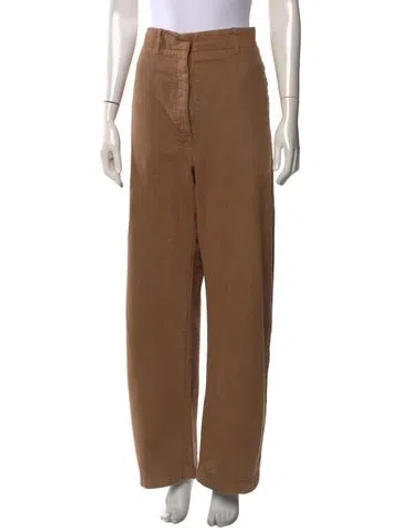 Pre-owned Lemaire Wide Leg Pants In Brown