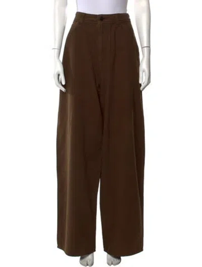 Pre-owned Lemaire Wide Leg Pants In Brown