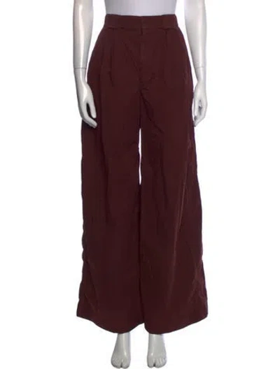 Pre-owned Lemaire Wide Leg Pants In Burgundy