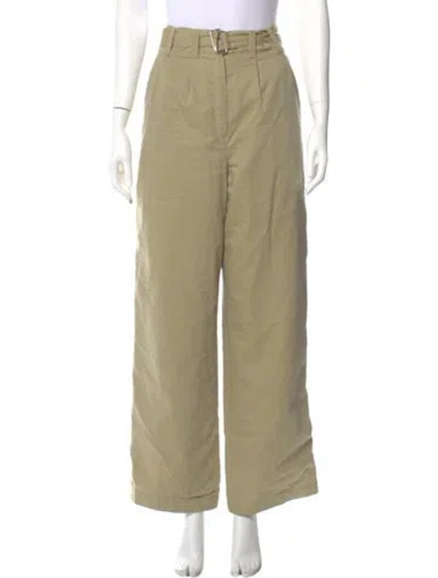 Pre-owned Lemaire Wide Leg Pants In Green