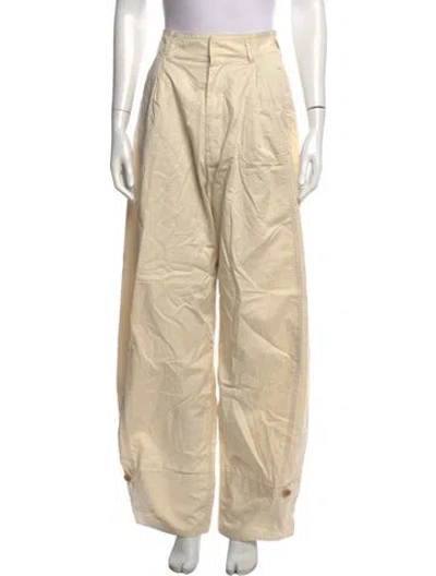 Pre-owned Lemaire Wide Leg Pants In Neutrals