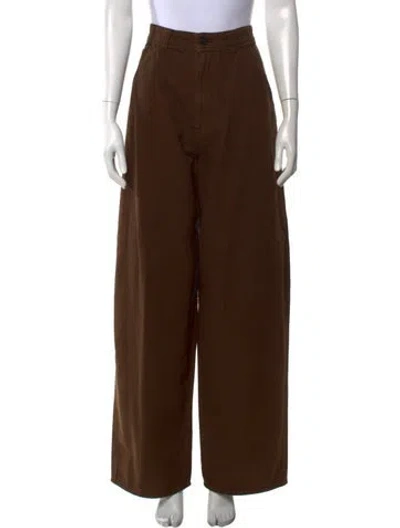 Pre-owned Lemaire Wide Leg Pants W/ Tags In Brown