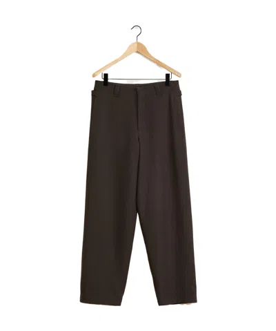 Lemaire Wide Leg Tailored Trousers In Black