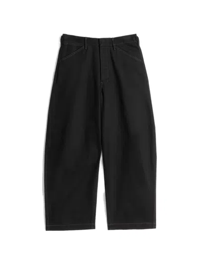 Lemaire Hose Mit Weitem Bein In Black