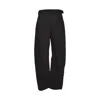 Lemaire Wide-leg Trousers With High Waist And Fabric Belt In Black