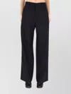 Lemaire Wide-leg Trousers With Pleats And Pockets In Black