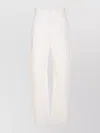 Lemaire Wide Leg Trousers With Side And Back Pockets In Neutrals