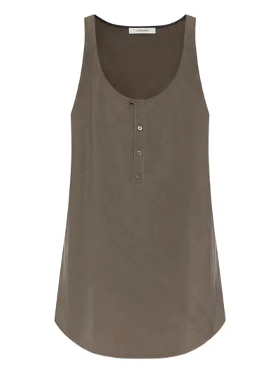 Lemaire Bias Cut Tank Top In Brown