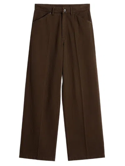 Lemaire Wide Pants In Brown