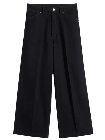 Lemaire Wide Pants In Black