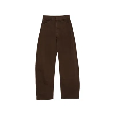 Lemaire Wide-leg Jeans In Burgundy