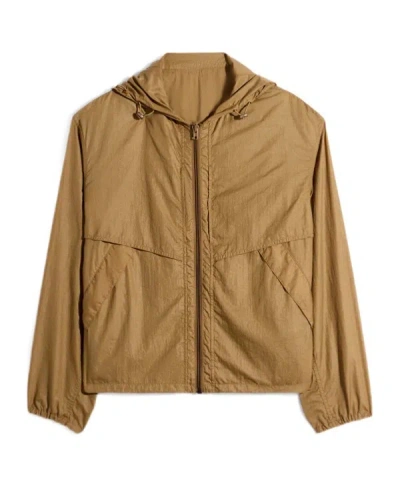 Lemaire Windbreaker In Light Nylon In Brown