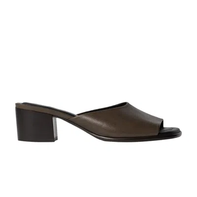 Pre-owned Lemaire Wmns Square Heeled Mule 'dark Brown' | Women's Size 37