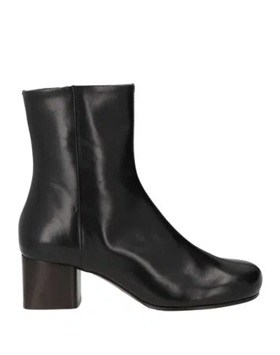 Lemaire Woman Ankle Boots Black Size 6 Cow Leather