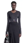 Lemaire Woman Black T-shirts & Tank Tops In Black