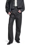 Lemaire Gray Dropped Crotch Soft Trousers In Brown