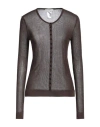 Lemaire Seamless Viscose Blend Ribbed Top In Brown