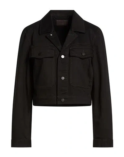 LEMAIRE LEMAIRE WOMAN DENIM OUTERWEAR BLACK SIZE 6 COTTON