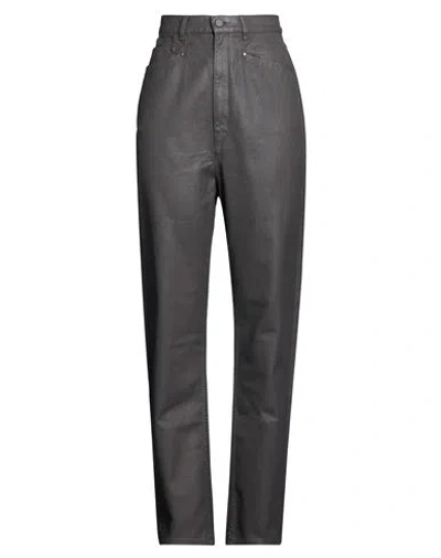 Lemaire Woman Jeans Dark Brown Size 6 Cotton In Multi