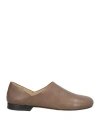 Lemaire Woman Loafers Khaki Size 8 Leather In Burgundy