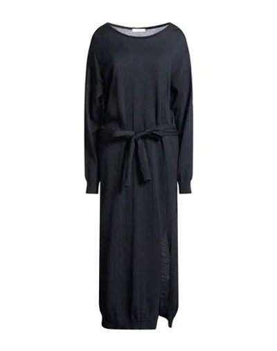 Lemaire Woman Maxi Dress Black Size M Acrylic, Wool