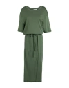 Lemaire Woman Maxi Dress Military Green Size M Cotton