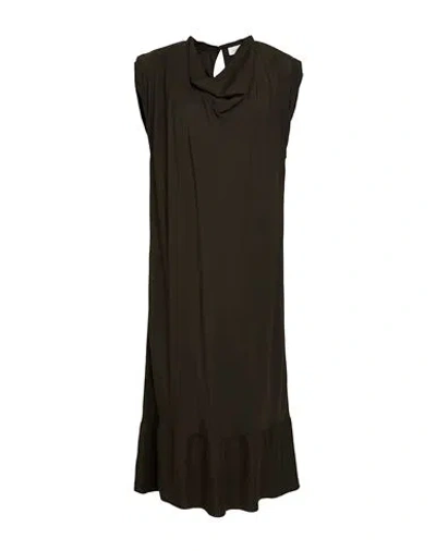 Lemaire Woman Midi Dress Dark Green Size 6 Lyocell