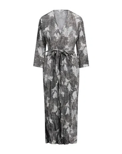 Lemaire Woman Midi Dress Dove Grey Size 4 Silk, Viscose, Metallic Fiber