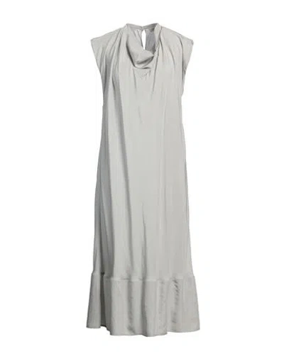 Lemaire Woman Midi Dress Light Grey Size 8 Lyocell