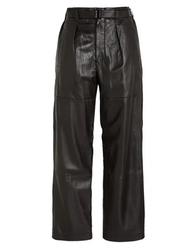 Lemaire Woman Pants Black Size S Lambskin