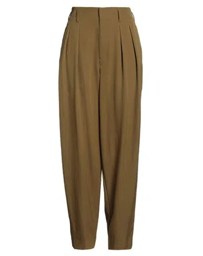 LEMAIRE LEMAIRE WOMAN PANTS SAGE GREEN SIZE S VIRGIN WOOL