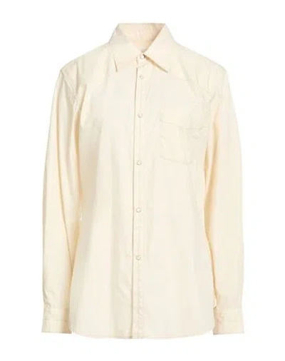 Lemaire Woman Shirt Beige Size 10 Cotton In Neutral