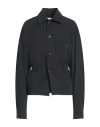 Lemaire Woman Shirt Midnight Blue Size 10 Virgin Wool In Blue