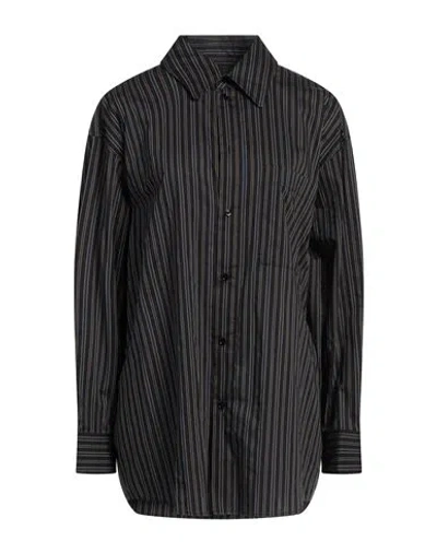 Lemaire Woman Shirt Midnight Blue Size 4 Cotton, Silk