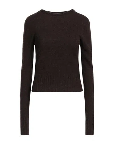 Lemaire Woman Sweater Chocolate Brown Size Xs Wool
