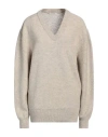 Lemaire Woman Sweater Ivory Size Xl Wool In White