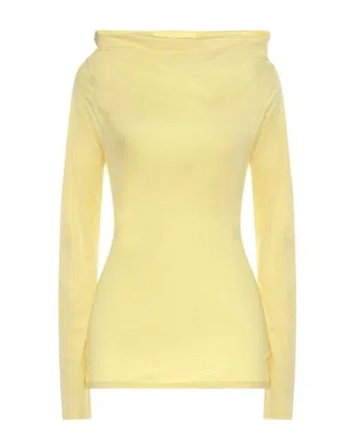 Lemaire Woman T-shirt Yellow Size M Cotton, Elastane