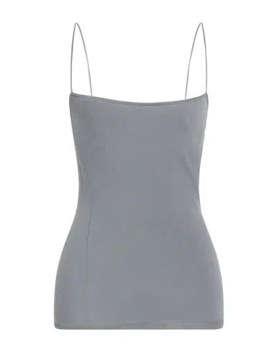 Lemaire Woman Top Lead Size Xl Viscose, Polyamide In Grey