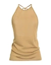 Lemaire Woman Top Mustard Size M Cotton In Nude