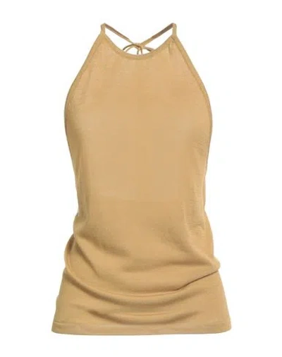 Lemaire Woman Top Mustard Size M Cotton In Nude