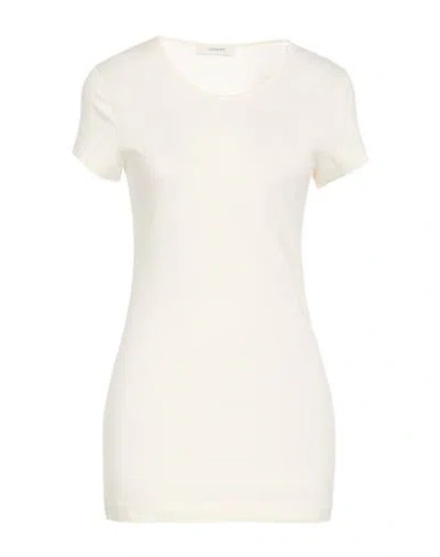Lemaire Woman T-shirt Beige Size L Cotton In Neutral